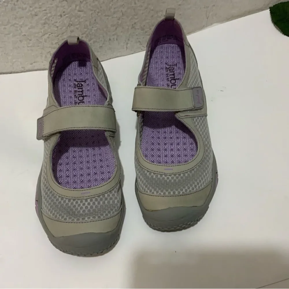 NEW Womens Jambu Pathfinder Mary Jane Shoes Light Gray Purple Retail $99